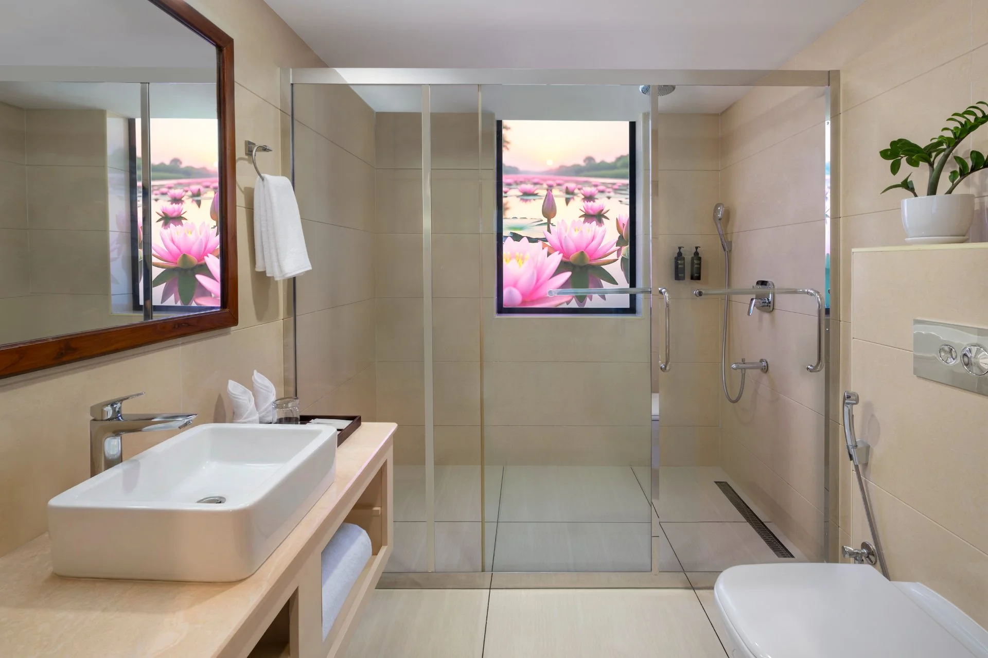 Lake View Twin Bathroom